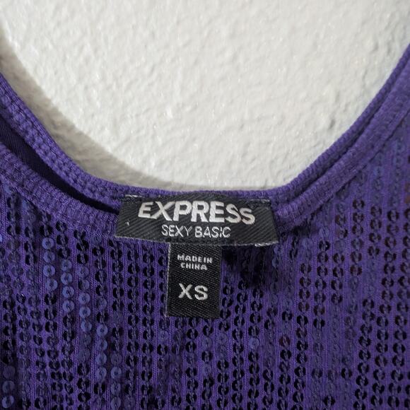 Express Sexy Basic Sequin tank Top - Picture 2 of 4